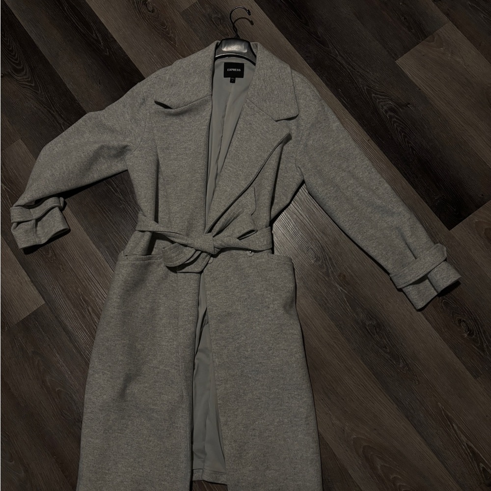 Express Gray Trench Coat